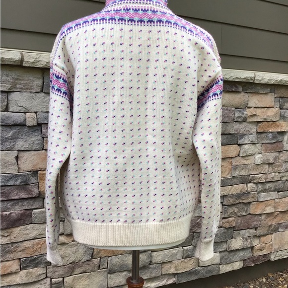 Stowe Woolens ski sweater Nordic Fair Isle size L/XL - Picture 5 of 6